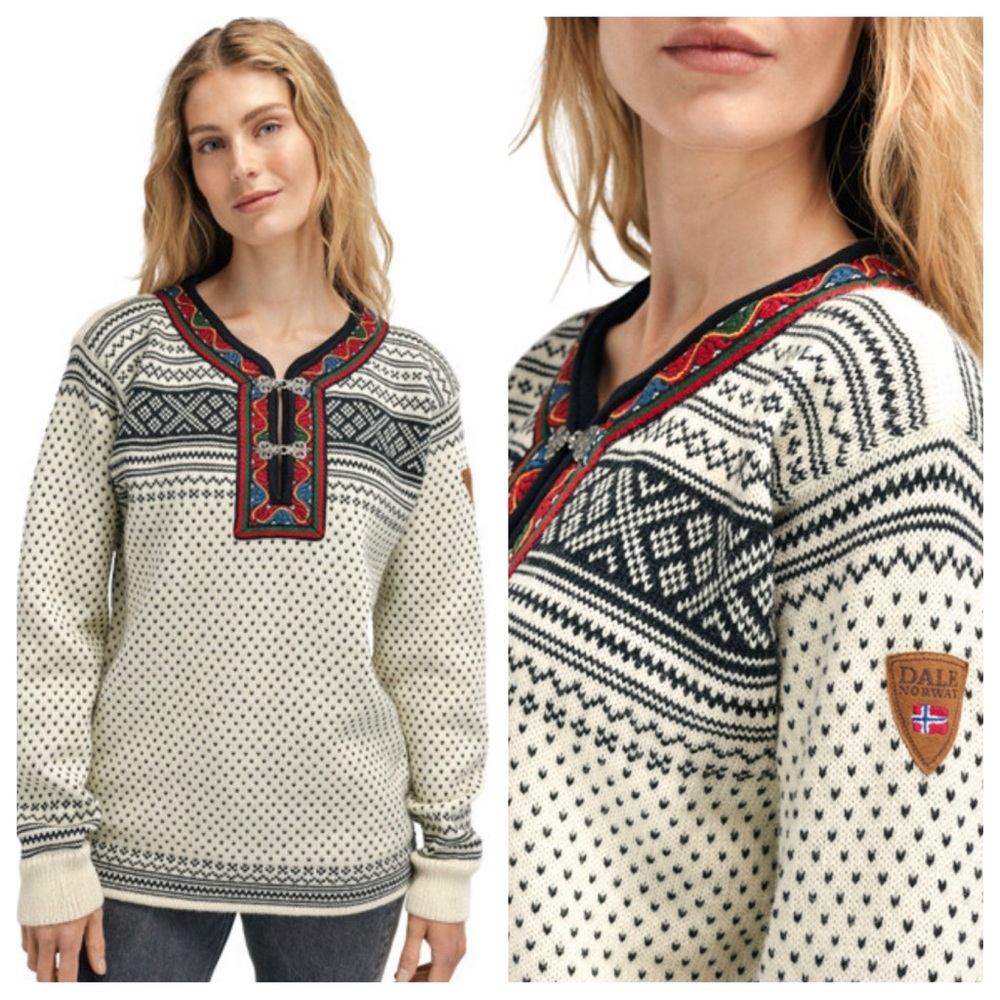 Dale of Norway Setesdal Unisex Sweater in Off White
